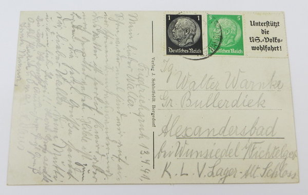 AK / Postkarte, Friedrichsruh, Otto von Bismark, Gruftkapelle und Hirschgruppe, gelaufen, Original
