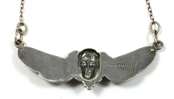 925er Silbercollier / Kette mit Elfenanhänger, Kettenlänge ca. 48 cm