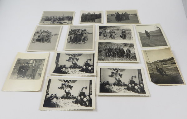 Fotos, Konvolut mit 13 Stück, z. T. "Africa Korps", 2.Wk, III. Reich, Original