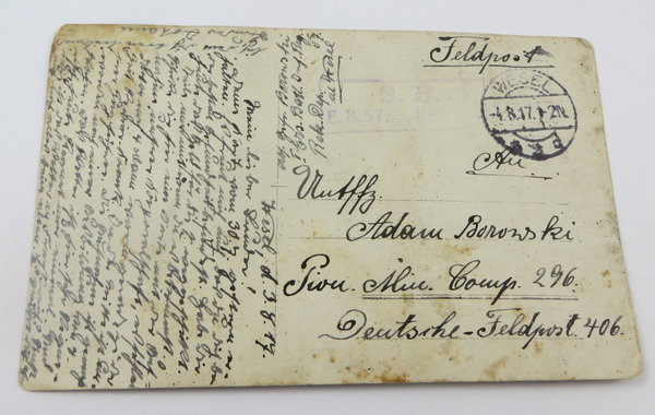 Foto, Postkarte, Gruppenfoto, 13 Korps Ersatz Infanterie Regiment 57,1. WK,Feldpost, Original