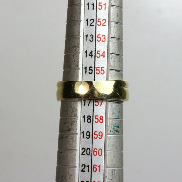 585er Gold Bandring mit 7 Diamanten, 0,08 ct in Weiß / si, Gr. 56,5