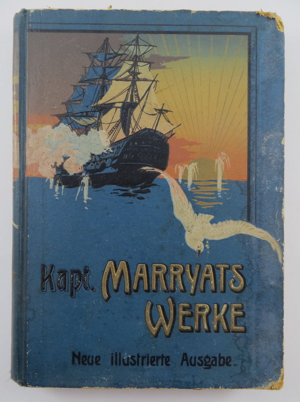 Käpt. Marryats Werke, Neue Illustrierte Ausgabe, 1910, 402 Seiten, Original