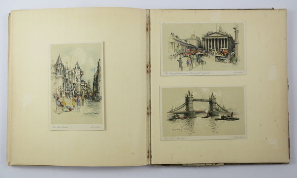 Antikes Fotoalbum um 1937 Reisedokumentation England, mit Bildern