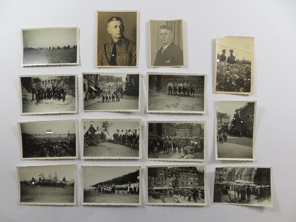 Fotogruppe eines SA-Mannes mit 15 Bildern, III. Reich, Original