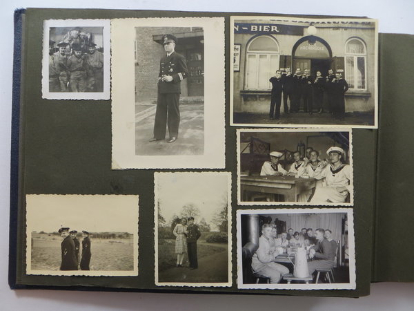 Fotoalbum eines Soldaten der Kriegsmarine mit ca. 70 Fotos, 2. Weltkrieg, Original