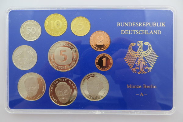 BRD, KMS Kursmünzensatz DM Deutsche Mark, 1994, A, Berlin
