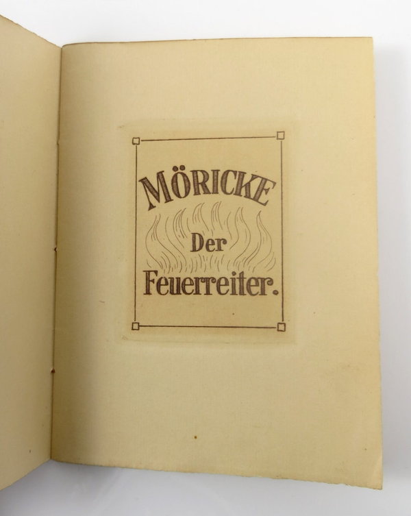 Möricke, Der Feuerreiter, Miniatur Kunstradierungen von A. Johannes Lübeck, 1923, Original