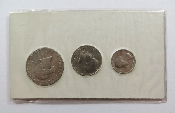 USA, Münzset 1976, Quarter, Half und One Dollar