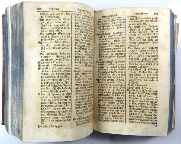 Artillerie und See Lexikon von Johan Rudolph Fäsch 1735 - 1295 Seiten