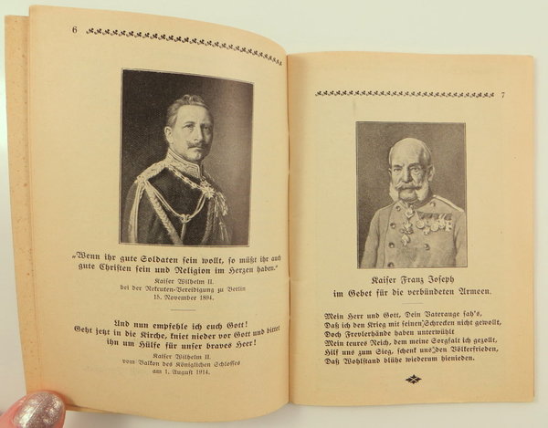 Bröschüre / Buch Weihnachtsgrüße "unsern tapfern Soldaten in's Feld gesandt", 1915 - Weihnachten