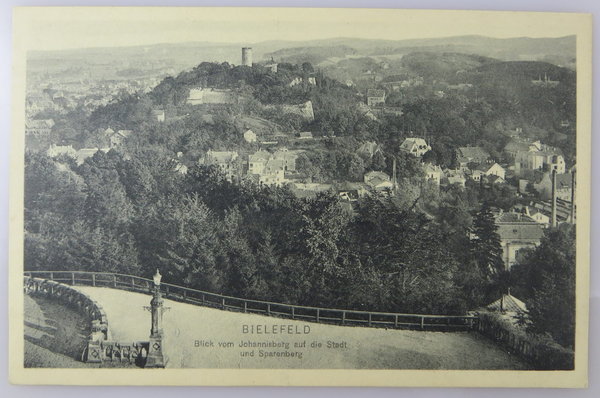 AK / Postkarte, Bielefeld, Blick vom Johannisberg auf die Stadt und Sparenberg, um 1908, Original