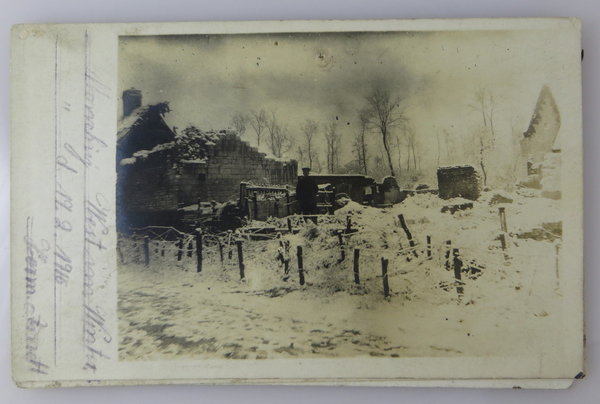 Foto, Postkarten, 3 Stück, datiert mit 17. 2. 1916, Feldpost Erinnerungen aus dem 1. WK, Original