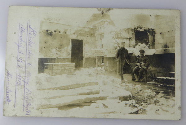 Foto, Postkarten, 3 Stück, datiert mit 17. 2. 1916, Feldpost Erinnerungen aus dem 1. WK, Original