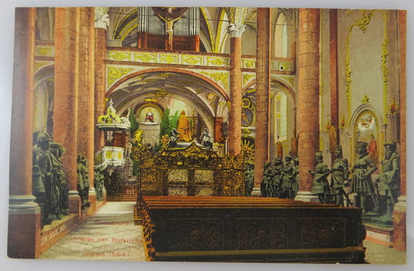 AK / Postkarte, Innsbruck, Inneres der Hofkirche, um 1910, Original