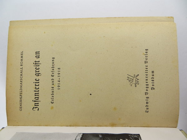 Infanterie greift an, Generalfeldmarschall Rommel,  Auflage 1945, 400 Seiten