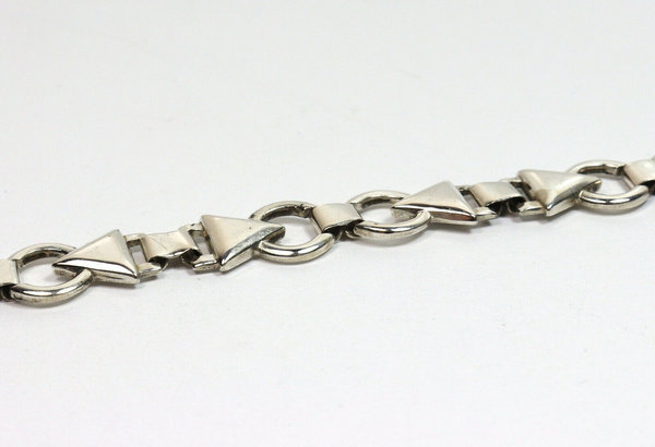 835er Silber Designer Armband, 30er Jahre, 19 cm lang
