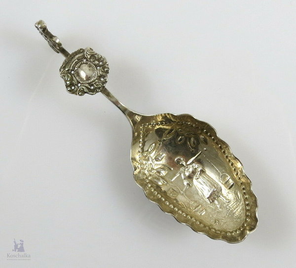 Antiker 825er Silber Löffel prunkvoll, Graham USA, Handarbeit um 1910/20