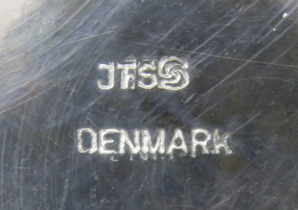 Dänemark, Bierhumpen mit Ornament, JTS, versilbert