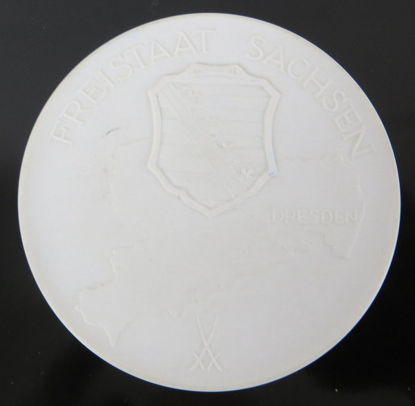 Meißen Porzellan Spenden Medaille, Offizierschule des Heeres, um 1990