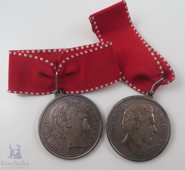 Bayern, 2 x König Ludwig II Medaillen, Neuprägungen !