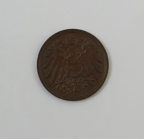 Kaiserreich, 1 Pfennig, 1913 F., Jäger -10, Erhaltung Stempelglanz minus