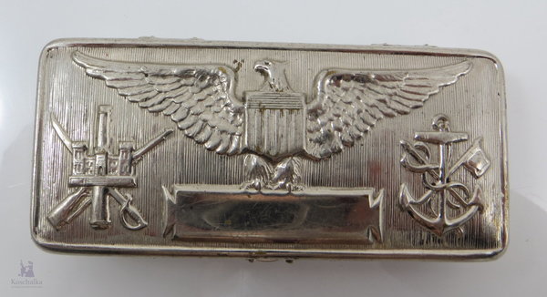 Vintage US Armee, Marine, Metall Etui, Original