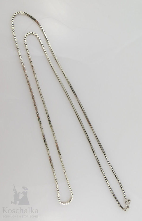 Vintage 835er Silber sehr lange Venedig Halskette, 90 cm lang, um 1970