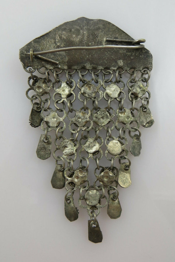 Antike 800er Silber finigrane Trachten-Brosche, um 1900