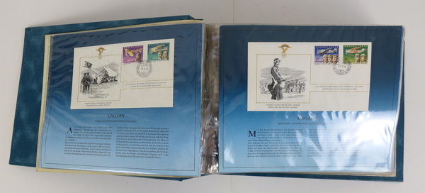 Briefe/Briefmarken Sammelalbum "The History of Aviation First Day Cover Collection", 110 Briefe