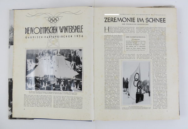Bücher "Olympia 1936 in Berlin und Garmisch-Partenkirchen" Band 1 + 2, III. Reich, Original