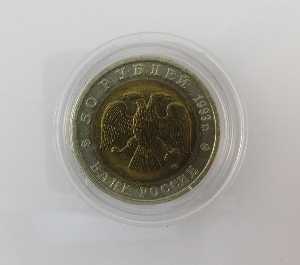 Sowjetunion - Russland, 50 Rubel, 1993, stgl., "Birkhuhn"