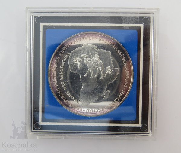 Bremen, "Zum 150. Geburtstag Gerhard Rohlfs" Medaille aus 999 Silber, PP