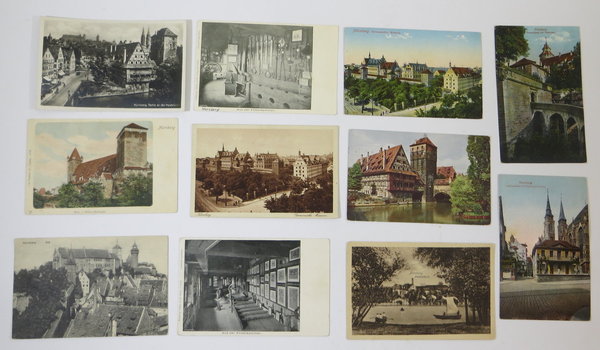 AK / Postkarten, Nürnberg, Konvolut mit 36 historischen Postkarten