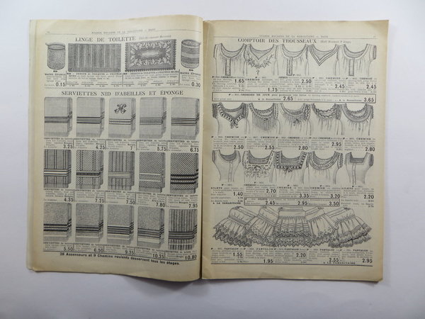 Französischer Mode- und Haushalt-Katalog, Samaritaine Paris, 44 Seiten, um 1910, Original