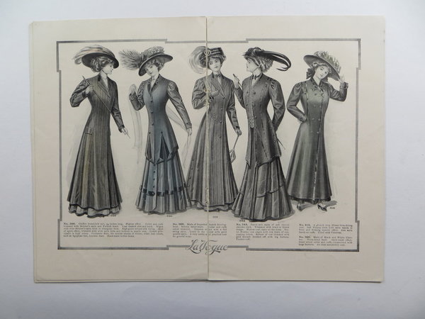 Amerikanischer Damenmode-Katalog, La Vogue, 16 Seiten, 1908, Original