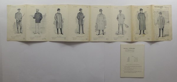 Französische Herrenmode-Kataloge für englische Mode, "Old England" und "Standard & Co.", um 1910