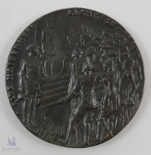 Desertion von Wilhelm I, 9. November 1918, Nachguss / Replikation der Medaille von Karl Goetz