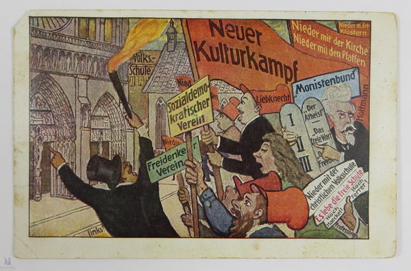 AK / Postkarte, Das Zentrum die Volkspartei, Karte 3, 1912, gelaufen, Original