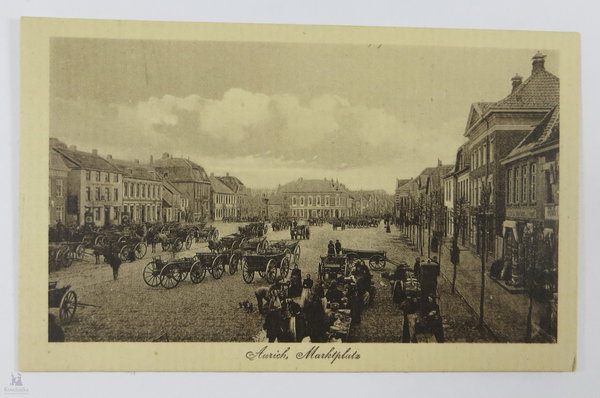 AK / Postkarte, historisch, Aurich, Marktplatz, Original