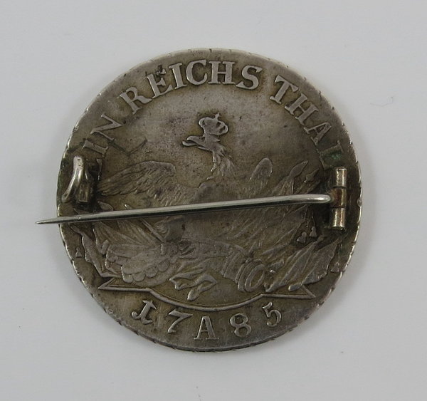 Preußen - Taler 1785 A Friedrich der Große, Münze als Brosche umgearbeitet