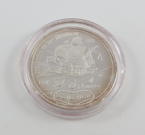 Westsahara, 500 Pesetas Silbermünze, 1991 P.P. mit Zertifikat - Geschichte der Seefahrt