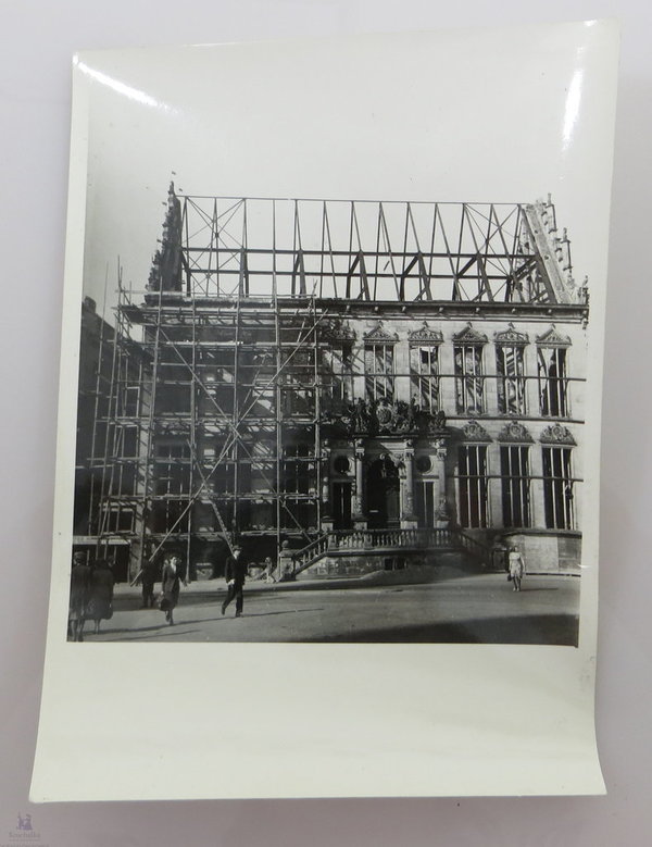 Foto, zerstörtes Bremen, Wiederaufbau nach dem 2. WK, Der Schütting zu Bremen, 1950, Original