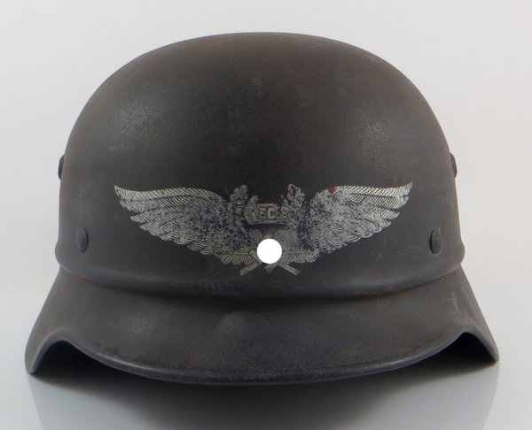 Luftschutzhelm M-42, Herstellermarkierung EF64, III. Reich, Original