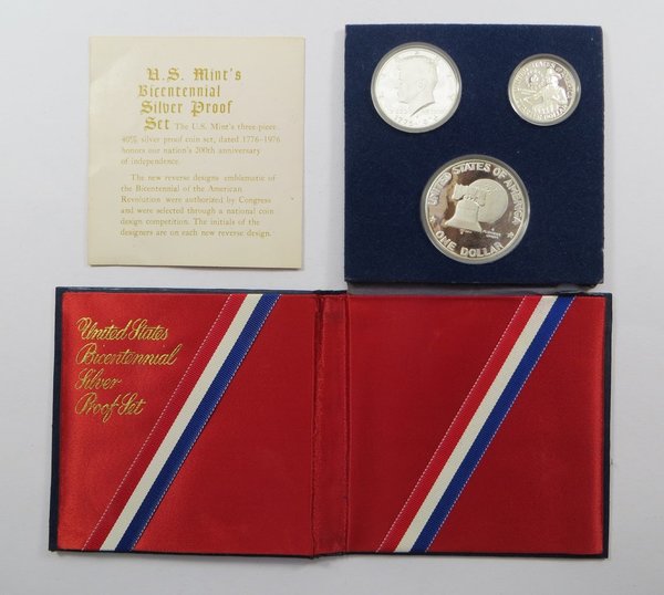 USA, Münzensatz 1976, Proof, Eisenhower, Kennedy, Washington, Original