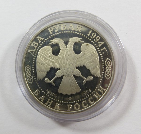 Russland, 2 Rubel 1994, P.P., "Pavel Bazhov", Silbermünze