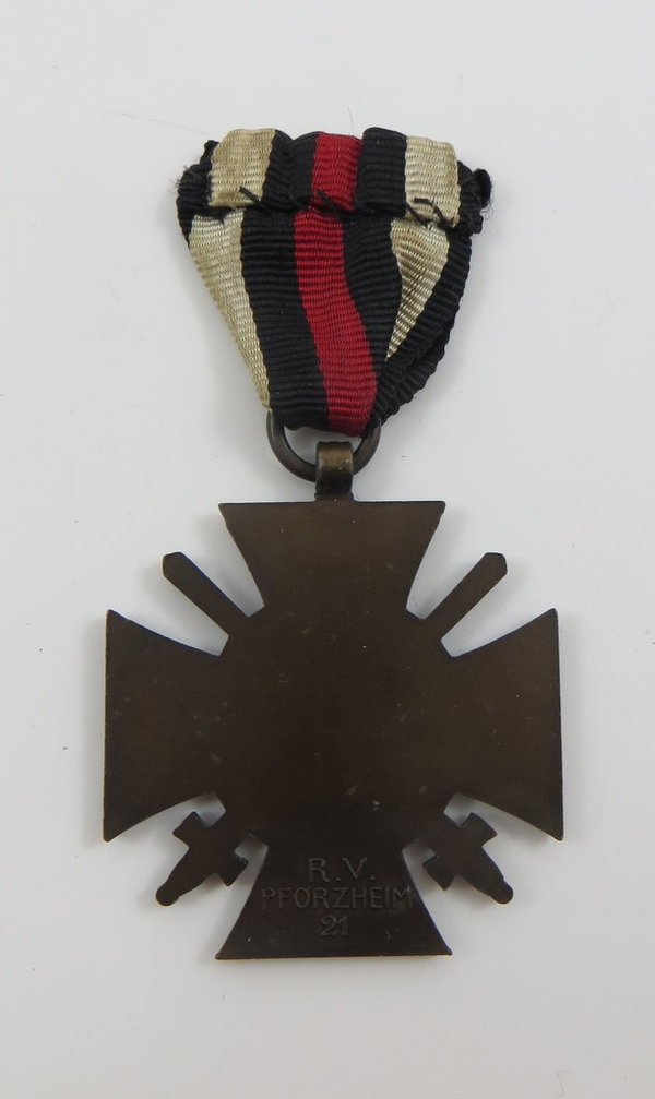 Ehrenkreuz für Frontkämpfer, 1914-1918, 1. Weltkrieg, Herst. R.V., Pforzheim, Original