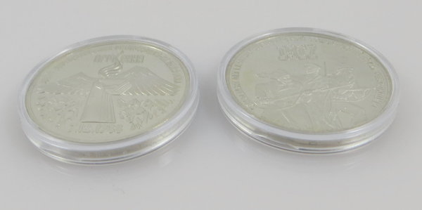 UdSSR Sowjetunion, Konvolut aus zwei 3 Rubel Gedenkmünzen