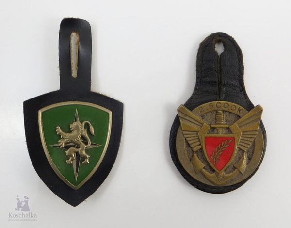 Vintage Regimentsabzeichen, Zwei Stück