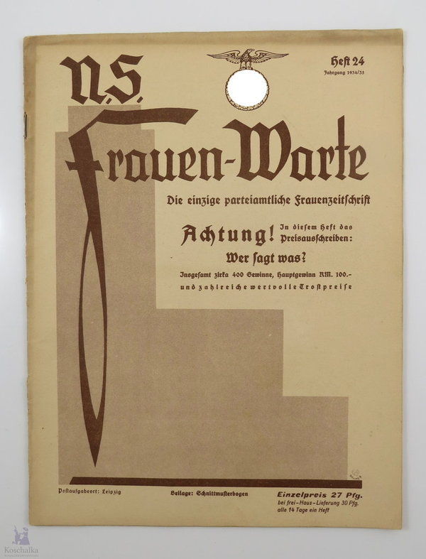 NS Frauen-Warte, Die einzige parteiamtliche Frauenzeitschrift, Heft 24 - Jahrgang 1934/35