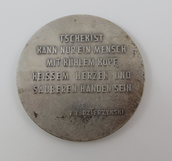 "Feliks Dzierzynski" Medaille - Ehrenplakette DDR, versilbert